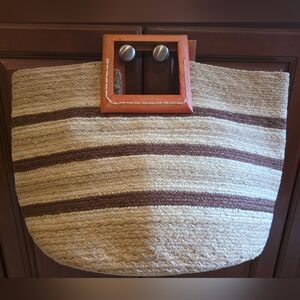 Olivia Miller Tan and Brown Woven Tote Bag